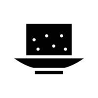 tofu kaas glyph pictogram vector symbool illustratie