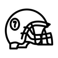helm voetbal speler hoofd beschermende accessoire lijn pictogram vectorillustratie vector
