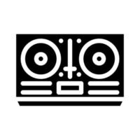 dj apparatuur glyph pictogram vectorillustratie plat vector