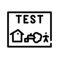 test huis boom kind lijn pictogram vectorillustratie vector