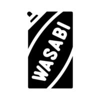 pakket wasabi glyph pictogram vectorillustratie vector
