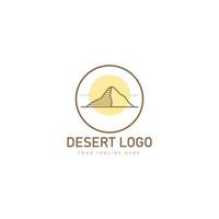 heuvel en woestijn lijn logo ontwerp pictogram illustratie vector