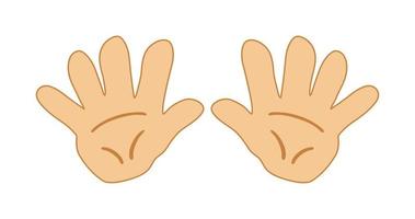 tien vingers tellen icoon voor onderwijs. handen met vingers. vector