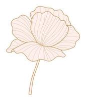 papaver bloem silhouet voor design. bloem hoofd vector icon