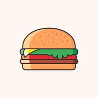 eenvoudig en aantrekkelijk hamburgerlogo vector