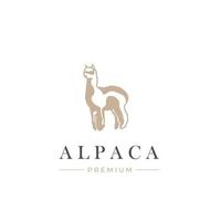 premium alpaca vector illustratie logo