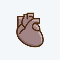 pictogram hart. geschikt voor onderwijs symbool. vlakke stijl. eenvoudig ontwerp bewerkbaar. ontwerp sjabloon vector. eenvoudige illustratie vector