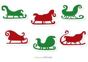 Santa Sleigh Vector Pack 1