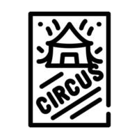 circus poster lijn pictogram vectorillustratie zwart vector