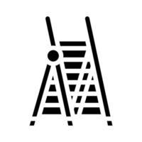 ladder gereedschap glyph pictogram vectorillustratie geïsoleerd vector