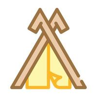 Viking huis kleur pictogram vector vlakke afbeelding