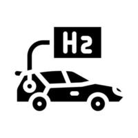 auto waterstof transport glyph pictogram vectorillustratie vector