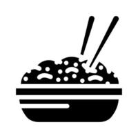 Chinees eten glyph pictogram vectorillustratie vector