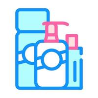 toner en lotion voor gezichtshuid kleur pictogram vectorillustratie vector