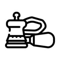 vlakschuurmachine gereedschap lijn pictogram vectorillustratie vector