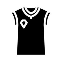 trui cricket speler kleding glyph pictogram vectorillustratie vector