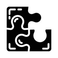 puzzel planning glyph pictogram vectorillustratie vector