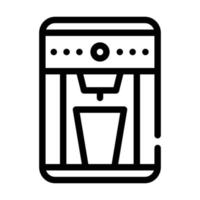 koffiemachine lijn pictogram vector zwarte illustratie