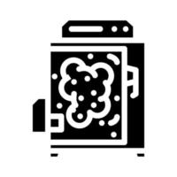 rookkamer glyph pictogram vectorillustratie vector