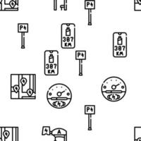 elektrische auto voertuig vector naadloze patroon