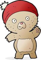 schattige cartoon teddybeer vector