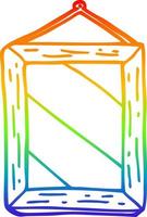 regenbooggradiënt lijntekening cartoon spiegel vector