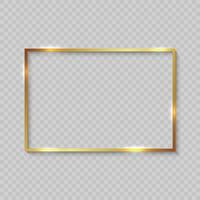 gouden frame met glanzende randen vector