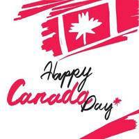 fijne canada-dag, 1 juli is een feestdag voor het hele land, de vlag van canada vector