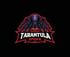 tarantula mascotte logo ontwerp. tarantula spin vectorillustratie. logo illustratie voor mascotte of symbool en identiteit, embleem sport of e-sports gaming team vector