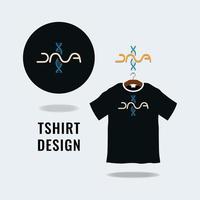 dna t-shirt grafisch ontwerp vectorillustratie vector