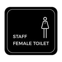 personeel vrouwelijk toilet teken en symbool grafisch ontwerp vectorillustratie vector