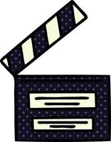 stripboek stijl cartoon film klepel bord vector