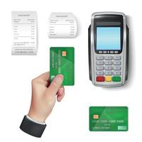 het verwerven van bank pos terminal vector