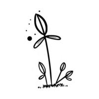 bloemen hand getekende vectorillustratie vector