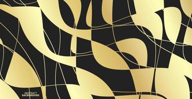 abstracte achtergrond met gouden golven. luxe papieren achtergrond, gouden patroon, halftoonverlopen, voorbladsjabloon, geometrische vormen, moderne minimale banner. vectorillustratie. vector
