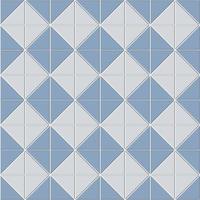 abstract naadloos patroon van blauwe witte keramische vloertegels. ontwerp geometrische mozaïektextuur voor de decoratie van de badkamer, vectorillustratie vector