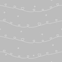naadloze geometrische patroon, witte breuk Valentijnsdag op grijze achtergrond, strepen abstracte sjabloon, vectorillustratie vector