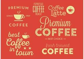 Premium Typografische Koffieafdruk vector