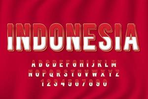 decoratieve indonesië lettertype en alfabet vector