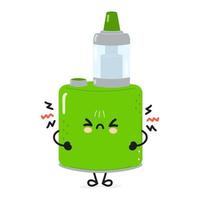 schattig boos vape-personage vector