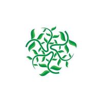 groen blad logo. blad pictogram. natuur logo. groene blad vectorillustratie. vector