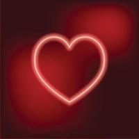 liefde hart pictogram. liefdeslogo. liefde hartsymbool. liefde hart vector illustratie neon gloed effect.