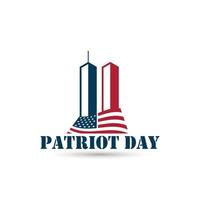 patriotten dag. patriot dag logo. patriot dag vector ontwerp illustratie. patriot dag gedenkteken.