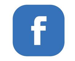 facebook sociale media pictogram abstracte logo ontwerp vectorillustratie vector