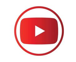 youtube sociale media logo ontwerp pictogram symbool vectorillustratie vector