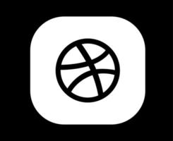 dribbelen sociale media pictogram symbool logo vectorillustratie vector