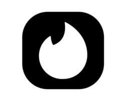 tinder sociale media pictogram symbool abstract ontwerp vectorillustratie vector
