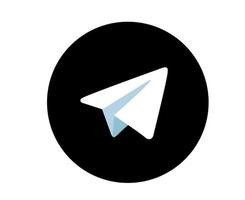 telegram sociale media pictogram symbool ontwerp abstracte vectorillustratie vector