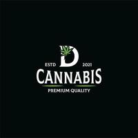 cannabis logo ontwerp vector