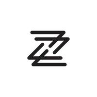 letter z of zz monogram logo ontwerp vector